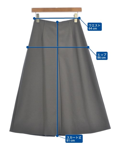 EMMEL REFINES（エメルリファインズ）ロング・マキシ丈スカート グレー サイズ:S レディース/2200655331056