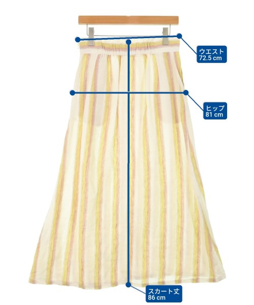 EMMEL REFINES（エメルリファインズ）ロング・マキシ丈スカート 白 サイズ:M レディース/2200667379077