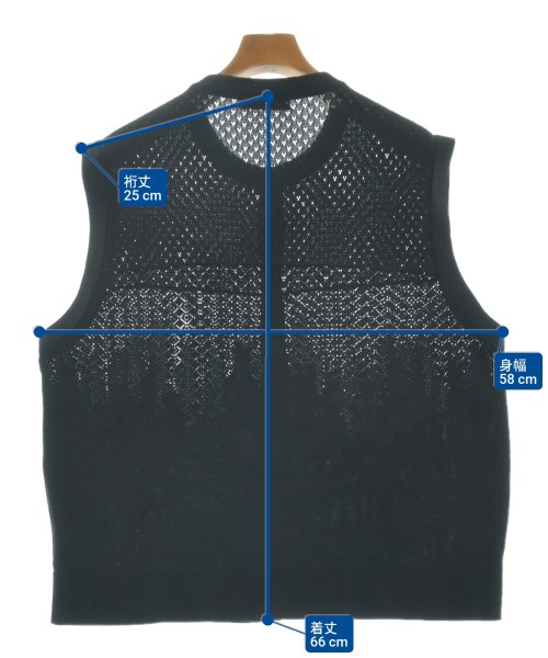 PUBLIC TOKYO（パブリック　トウキョウ）ベスト 黒 サイズ:F メンズ/2200643581036