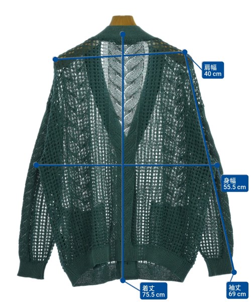 PUBLIC TOKYO（パブリック　トウキョウ）カーディガン 緑 サイズ:1(S位) メンズ/2200615429045