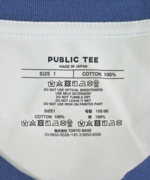PUBLIC TOKYO（パブリック　トウキョウ）Tシャツ・カットソー 白 サイズ:1(S位) メンズ/2200680817020