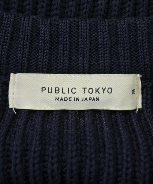 PUBLIC TOKYO（パブリック　トウキョウ）ニット・セーター 紺 サイズ:02(M位) メンズ/2200650396173