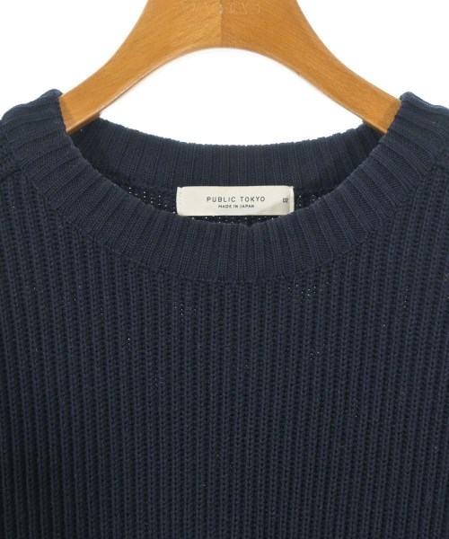 PUBLIC TOKYO（パブリック　トウキョウ）ニット・セーター 紺 サイズ:02(M位) メンズ/2200650396173