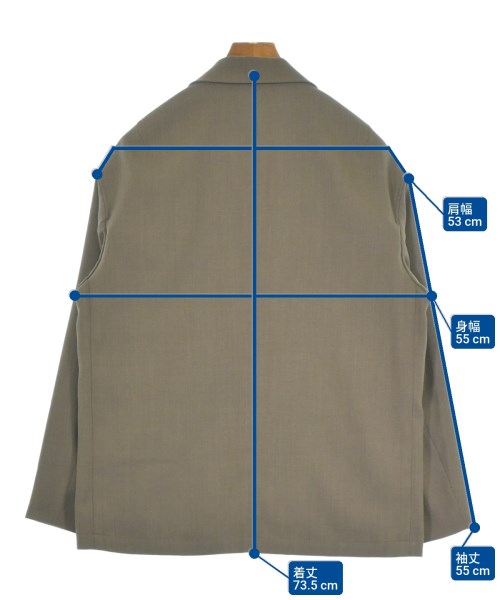 PUBLIC TOKYO（パブリック　トウキョウ）テーラードジャケット 茶 サイズ:1(S位) メンズ/2200659039026