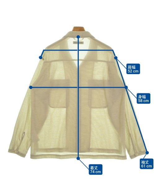 PUBLIC TOKYO（パブリック　トウキョウ）カジュアルシャツ ベージュ サイズ:2(M位) メンズ/2200661215111