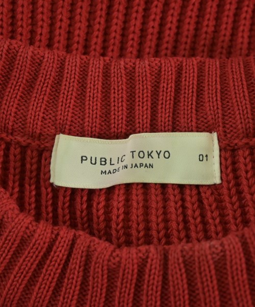 PUBLIC TOKYO（パブリック　トウキョウ）ニット・セーター 赤 サイズ:1(S位) メンズ/2200724589050