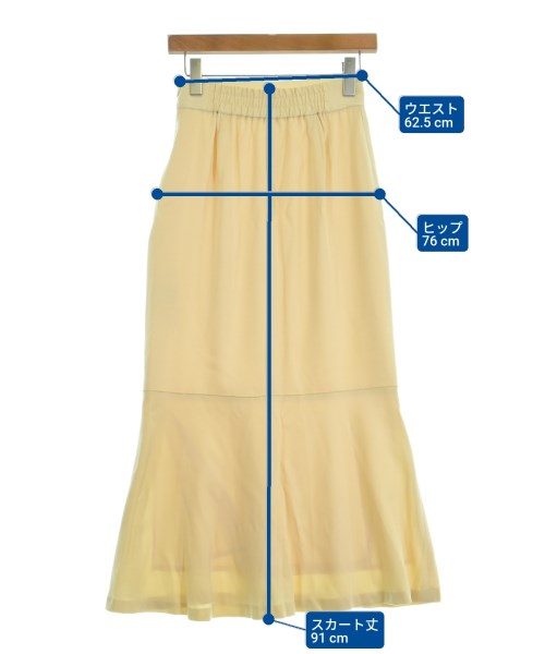 PUBLIC TOKYO（パブリック　トウキョウ）ロング・マキシ丈スカート 黄 サイズ:F レディース/2200626231101