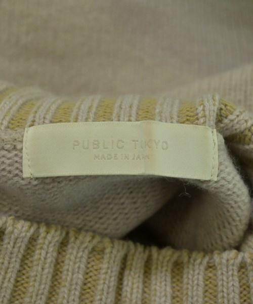PUBLIC TOKYO（パブリック　トウキョウ）ニット・セーター ベージュ サイズ:F レディース/2200625442096