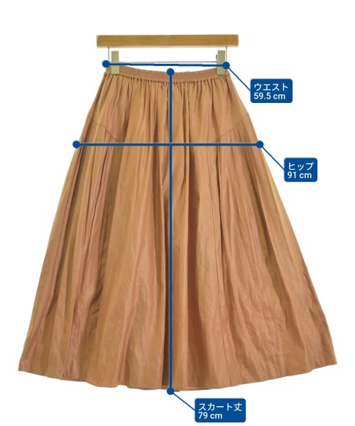 PUBLIC TOKYO（パブリック　トウキョウ）ロング・マキシ丈スカート オレンジ サイズ:F レディース/2200669579062