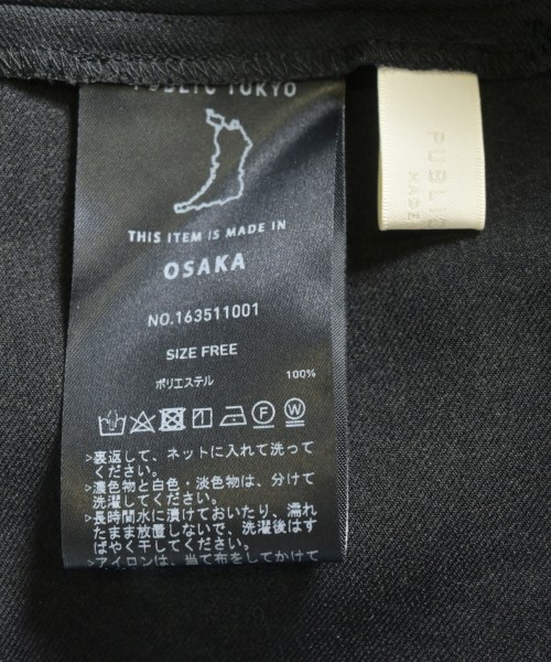 PUBLIC TOKYO（パブリック　トウキョウ）ワンピース 黒 サイズ:F レディース/2200672048043