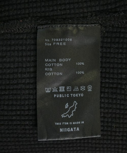 PUBLIC TOKYO（パブリック　トウキョウ）Tシャツ・カットソー 黒 サイズ:F レディース/2200697521040