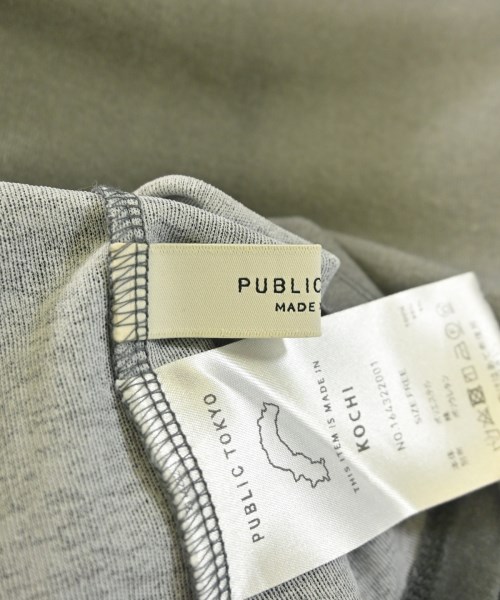 PUBLIC TOKYO（パブリック　トウキョウ）Tシャツ・カットソー グレー サイズ:F レディース/2200701288136