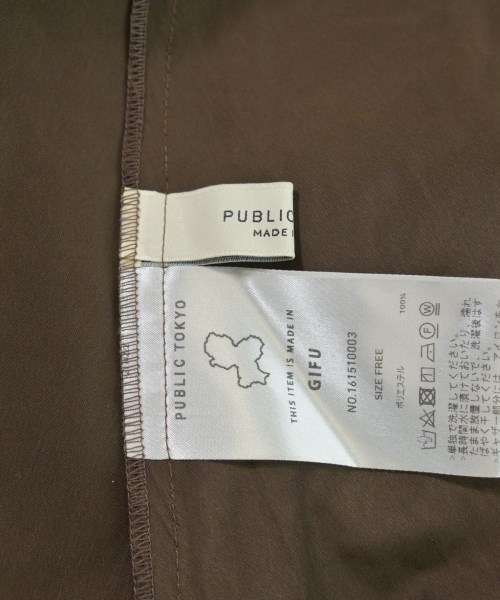 PUBLIC TOKYO（パブリック　トウキョウ）ワンピース 茶 サイズ:F レディース/2200659183125