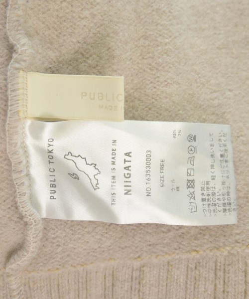 PUBLIC TOKYO（パブリック　トウキョウ）ニット・セーター ベージュ サイズ:F レディース/2200702869112