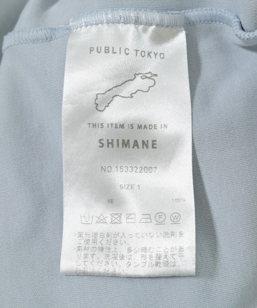 PUBLIC TOKYO（パブリック　トウキョウ）Tシャツ・カットソー 青 サイズ:1(S位) レディース/2200711431119