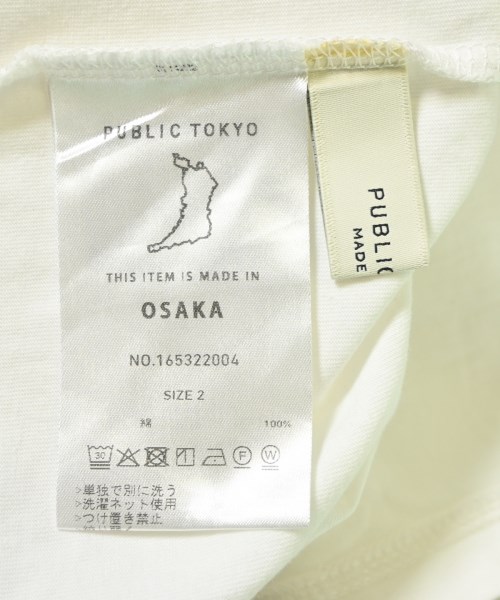 PUBLIC TOKYO（パブリック　トウキョウ）Tシャツ・カットソー 白 サイズ:2(M位) レディース/2200684143019