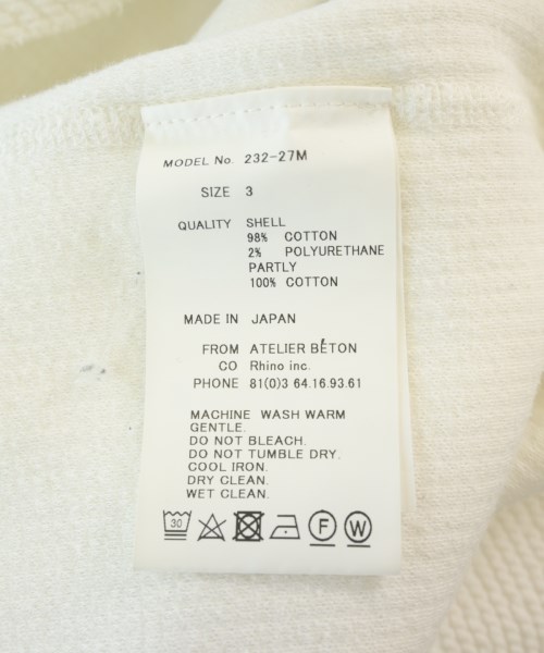 ATELIER BETON（アトリエベトン）Tシャツ・カットソー 白 サイズ:3(L位) メンズ/2200717115068