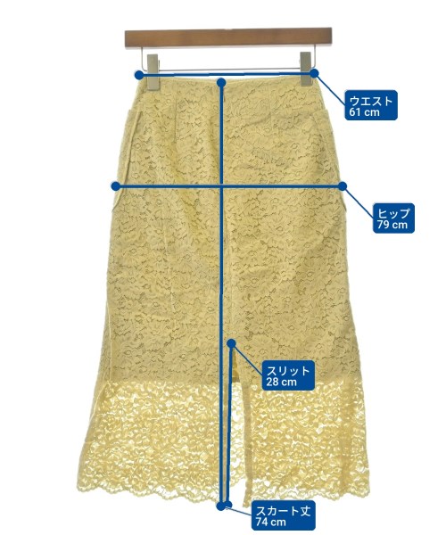 REDYAZEL（レディアゼル）ロング・マキシ丈スカート 黄 サイズ:S レディース/2200633831011