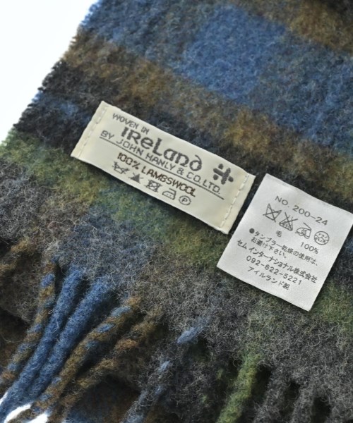 JOHN HANLY（ジョンヘンリー）マフラー 青 サイズ:- メンズ/2200671628147