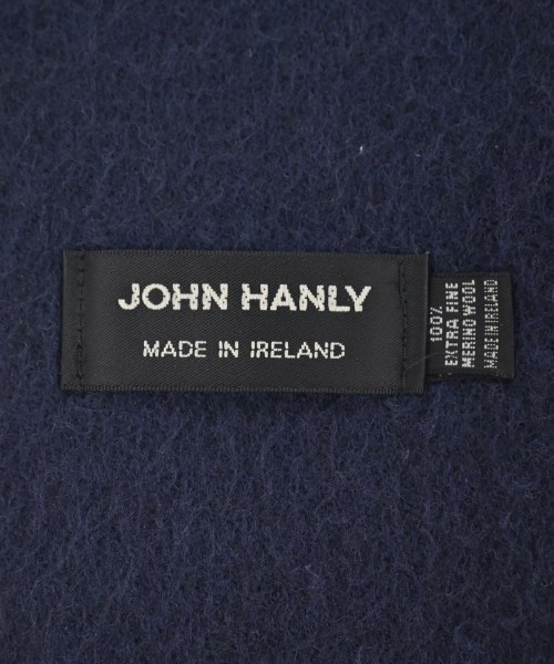 JOHN HANLY（ジョンヘンリー）マフラー 紺 サイズ:- メンズ/2200669078152