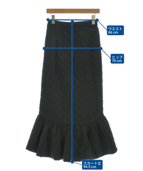 eimy istoire（エイミーイストワール）ロング・マキシ丈スカート 黒 サイズ:-(S位) レディース/2200670577026