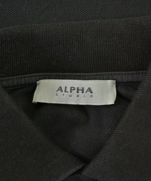 ALPHA STUDIO（アルファスタジオ）ポロシャツ 黒 サイズ:48(L位) メンズ/2200705550017