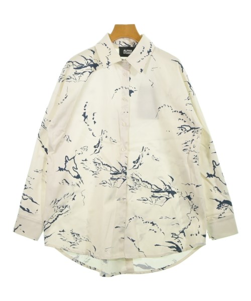 ALPHA STUDIO(アルファスタジオ)カジュアルシャツ 白 サイズ:42(L位)/2200625757183