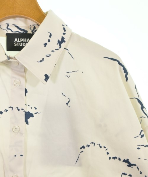 ALPHA STUDIO（アルファスタジオ）カジュアルシャツ 白 サイズ:42(L位) レディース/2200625757183