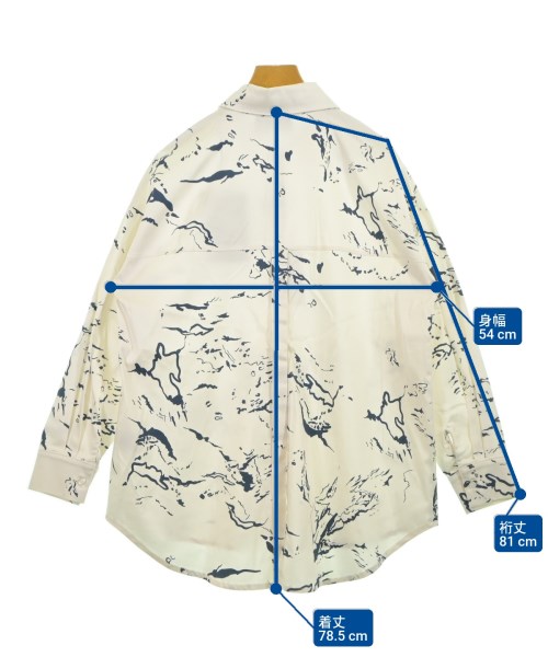 ALPHA STUDIO（アルファスタジオ）カジュアルシャツ 白 サイズ:42(L位) レディース/2200625757183