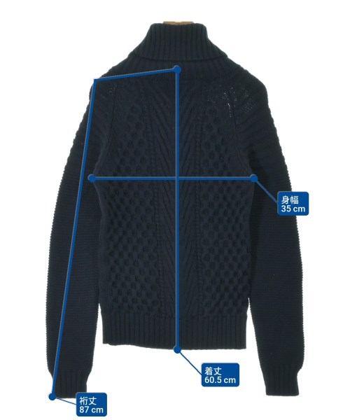 ALPHA STUDIO（アルファスタジオ）ニット・セーター 紺 サイズ:50(S位) レディース/2200643492011