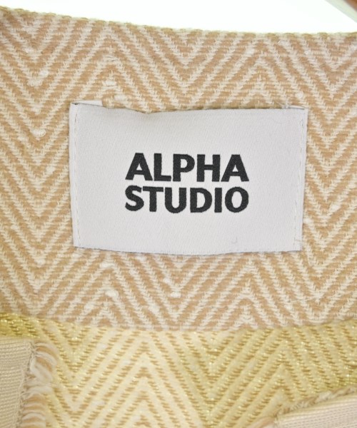 ALPHA STUDIO（アルファスタジオ）ノーカラージャケット ベージュ サイズ:F レディース/2200717287062