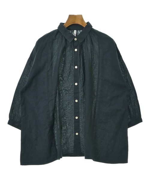 NATURAL LAUNDRY(ナチュラルランドリー)ブラウス 紺 サイズ:2(M位)/2200680094063