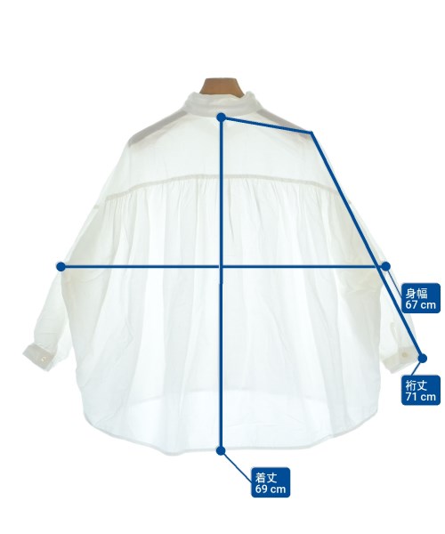 NATURAL LAUNDRY（ナチュラルランドリー）カジュアルシャツ 白 サイズ:2(M位) レディース/2200664436018