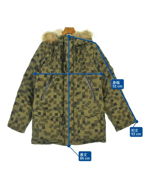 COMMON MEETS UNCOMMON（コモンミーツアンコモン）ダウンジャケット/ダウンベスト カーキ サイズ:M メンズ/2200646188027