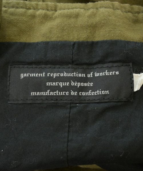 GARMENT REPRODUCTION OF WORKERS（ガーメントリプロダクションオブワーカーズ）その他 カーキ サイズ:1(S位) メンズ/2200631303176