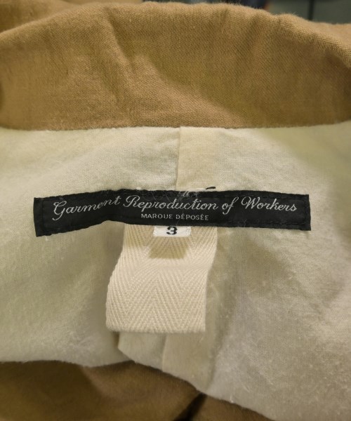 GARMENT REPRODUCTION OF WORKERS（ガーメントリプロダクションオブワーカーズ）その他 ベージュ サイズ:3(L位) メンズ/2200733164309