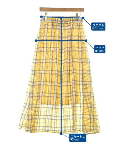 U BY Spick & Span（ユーバイスピックアンドスパン）ロング・マキシ丈スカート 黄 サイズ:38(M位) レディース/2200639501062