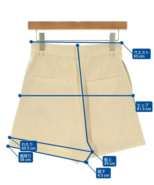 U BY Spick & Span（ユーバイスピックアンドスパン）ショートパンツ ベージュ サイズ:36(S位) レディース/2200707063041