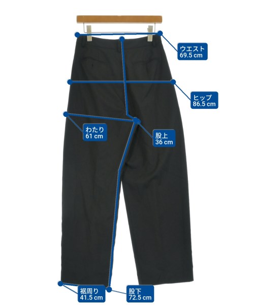 AEWEN MATOPH（イウエンマトフ）スラックス 黒 サイズ:38(M位) レディース/2200656557042