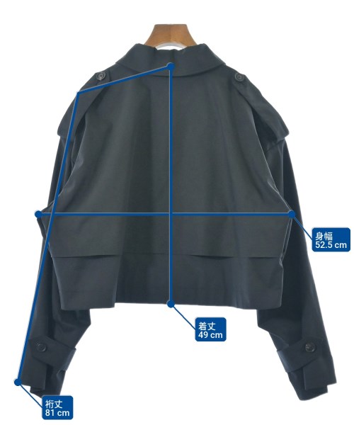 AEWEN MATOPH（イウエンマトフ）トレンチコート 黒 サイズ:36(S位) レディース/2200657675356