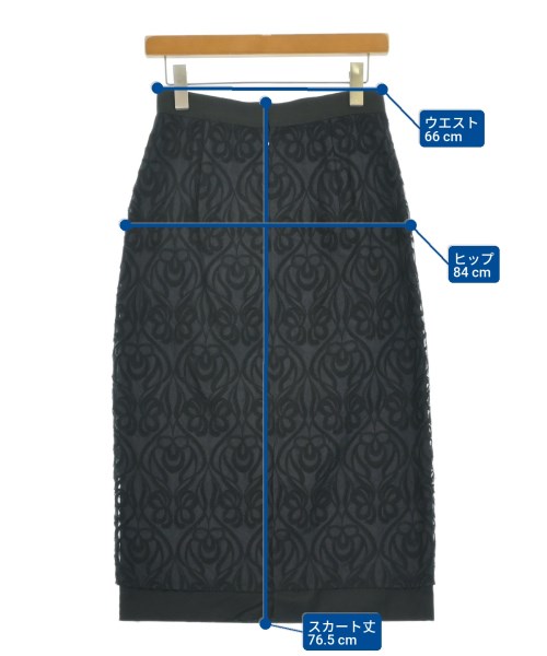 AEWEN MATOPH（イウエンマトフ）ロング・マキシ丈スカート 黒 サイズ:36(S位) レディース/2200657675653