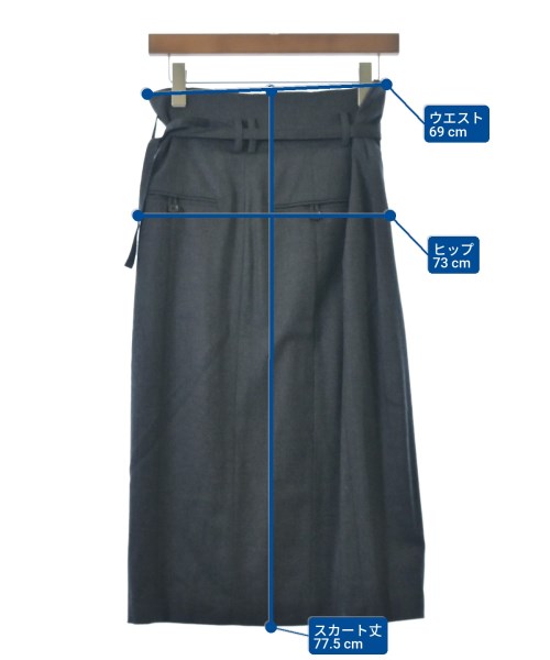 AEWEN MATOPH（イウエンマトフ）ロング・マキシ丈スカート グレー サイズ:36(S位) レディース/2200657675752