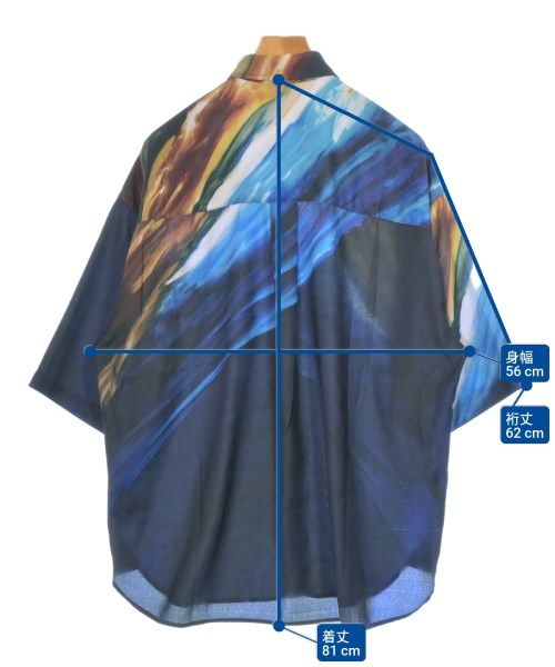 MAISON SPECIAL（メゾンスペシャル）カジュアルシャツ 紺 サイズ:0(S位) メンズ/2200673757029