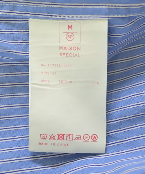 MAISON SPECIAL（メゾンスペシャル）カジュアルシャツ 青 サイズ:2(M位) メンズ/2200699843034