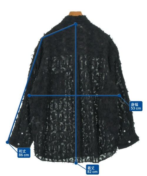 MAISON SPECIAL（メゾンスペシャル）カジュアルシャツ 黒 サイズ:2(M位) メンズ/2200656535019