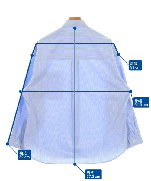 MAISON SPECIAL（メゾンスペシャル）カジュアルシャツ 青 サイズ:0(XS位) メンズ/2200659290052