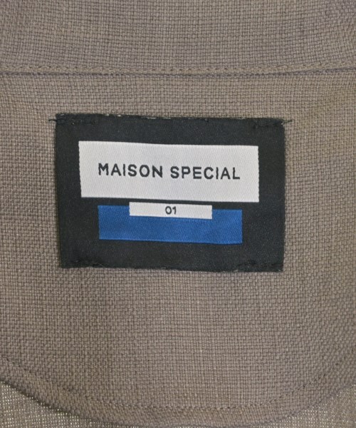 MAISON SPECIAL（メゾンスペシャル）カジュアルシャツ 茶 サイズ:01(S位) メンズ/2200711050044