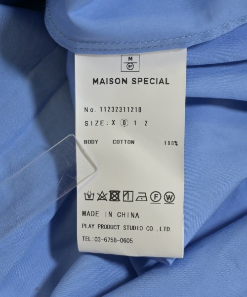 MAISON SPECIAL（メゾンスペシャル）カジュアルシャツ 青 サイズ:0(XS位) メンズ/2200706133028