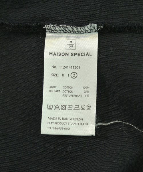 MAISON SPECIAL（メゾンスペシャル）Tシャツ・カットソー 黒 サイズ:2(M位) メンズ/2200721425047