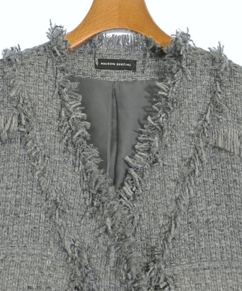 MAISON SPECIAL（メゾンスペシャル）ノーカラージャケット グレー サイズ:F レディース/2200639296029